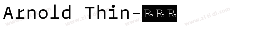 Arnold Thin字体转换